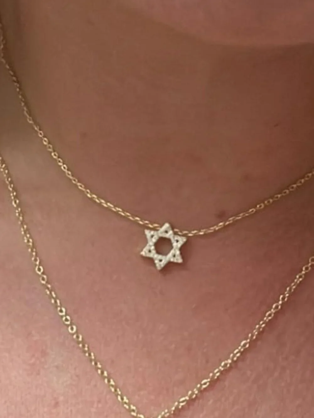 Neiman Marcus 14K Gold Plated Star of David Pendant Necklace